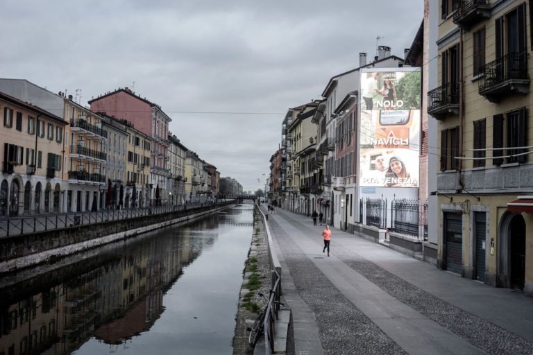 Coronavirus Lockdown Italy Milan