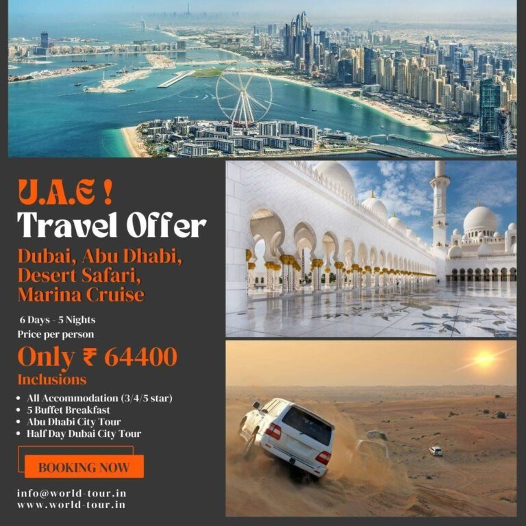 6D/5N UAE Offer - Dubai | Abu Dhabi | Desert Safari | Marina Cruise | Burj Khalifa